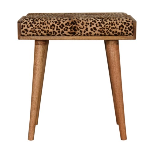 Leopard Velvet Tray Style Footstool Leopard Velvet Tray Style Footstool