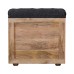 Mini Black Shoe Storage Footstool