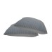 Ribbed Grey Cushion Set of 2