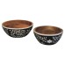 Floral Resin Inlay Bowl Set Floral Resin Inlay Bowl Set