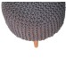 Keeva Grey Round Footstool Keeva Grey Round Footstool
