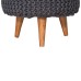 Keeva Grey Round Footstool Keeva Grey Round Footstool