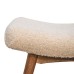 Boucle Cream Curved Bench Boucle Cream Curved Bench
