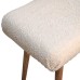 Boucle Cream Curved Bench Boucle Cream Curved Bench