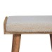 Boucle Cream Tray Style Footstool