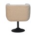Cream Boucle Swivel Chair