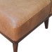 Tan Buffalo Backrest Footstool Tan Buffalo Backrest Footstool