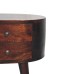 Light Walnut Rounded Bedside Table Light Walnut Rounded Bedside Table
