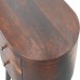 Light Walnut Rounded Bedside Table Light Walnut Rounded Bedside Table
