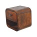 Extra Mini Curved Chestnut Bedside with Open Slot Extra Mini Curved Chestnut Bedside with Open Slot