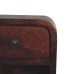 Extra Mini Curved Chestnut Bedside with Open Slot Extra Mini Curved Chestnut Bedside with Open Slot