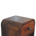 Extra Mini Curved Chestnut Bedside with Open Slot Extra Mini Curved Chestnut Bedside with Open Slot