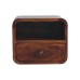 Extra Mini Wall Mounted Curved Chestnut Bedside with Open Slot