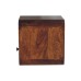 Extra Mini Wall Mounted Curved Chestnut Bedside with Open Slot