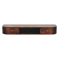 Lunar 2 Drawer Wall Mounted Chestnut Console