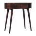 California Walnut Rounded Small Console Table