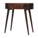 California Walnut Rounded Small Console Table