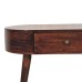 California Walnut Rounded Small Console Table