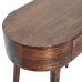 California Walnut Rounded Small Console Table