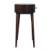 California Walnut Rounded Small Console Table