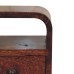 Extra Mini Chestnut Curve Open Slot Bedside Extra Mini Chestnut Curve Open Slot Bedside