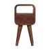 Extra Mini Chestnut Curve Open Slot Bedside Extra Mini Chestnut Curve Open Slot Bedside