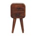 Extra Mini Curved Chestnut Bedside
