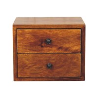 Solis 2-Drawer Chestnut Wall Mounted Nightstand