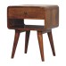Avora Chestnut Nightstand with Drawer and open slot