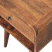 Avora Chestnut Nightstand with Drawer and open slot