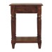 Turned Legs Chestnut 1 Drawer Side Table
