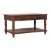 Turned Legs Chestnut 2 Drawer Coffee Table