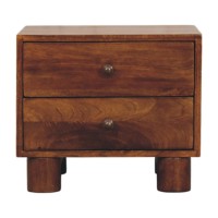 Tula 2 Drawer Chestnut Nightstand
