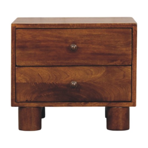 Tula 2 Drawer Chestnut Nightstand Tula 2 Drawer Chestnut Nightstand