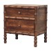 Bamboo Frame Nightstand in Roasted Almond