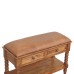 Spindle Leather Bench