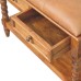 Spindle Leather Bench