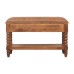 Spindle Leather Bench