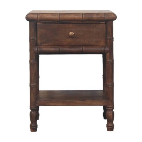 Bamboo Carved Bedside Table